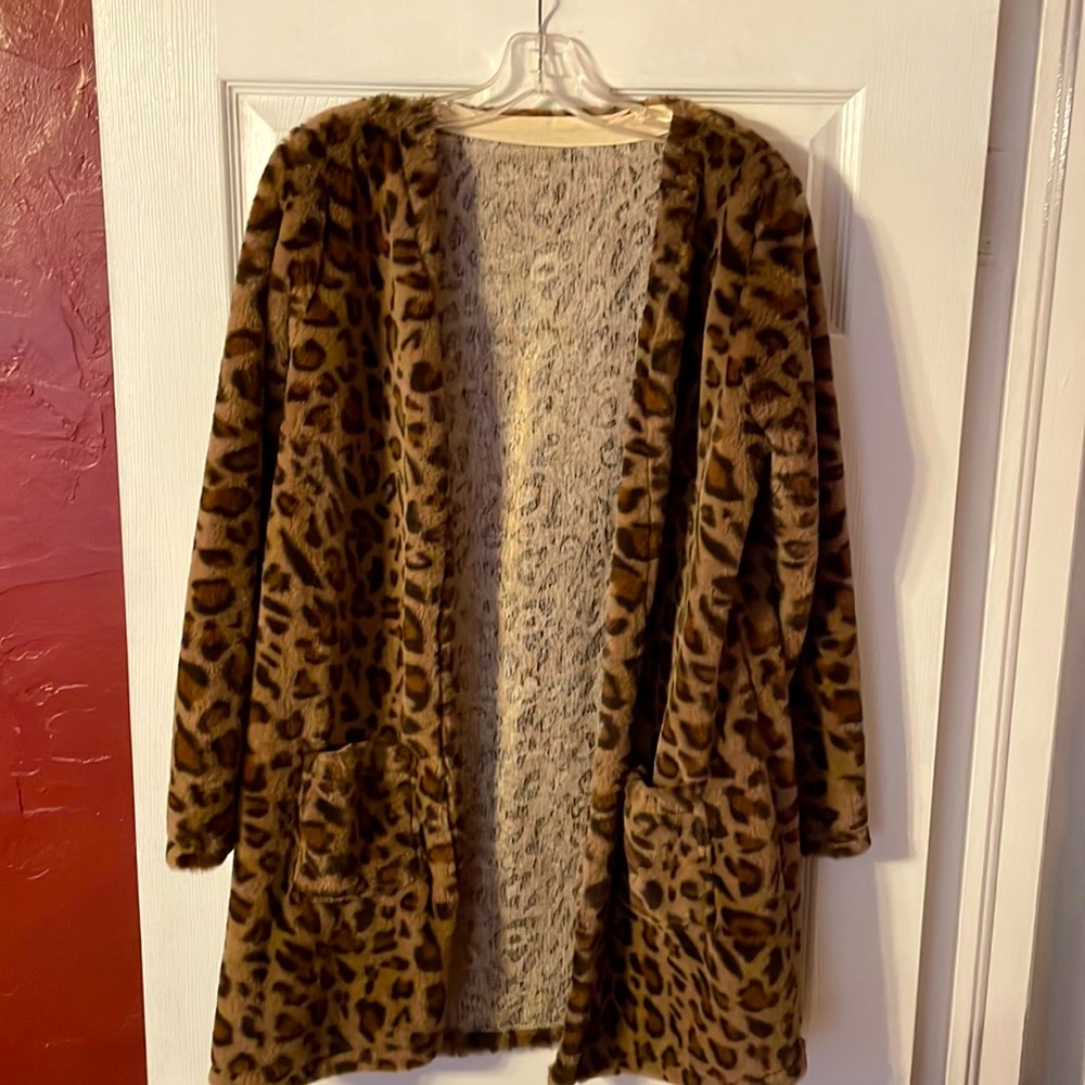 Leopard long cardigan